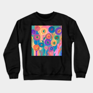 Bold abstract florals Crewneck Sweatshirt